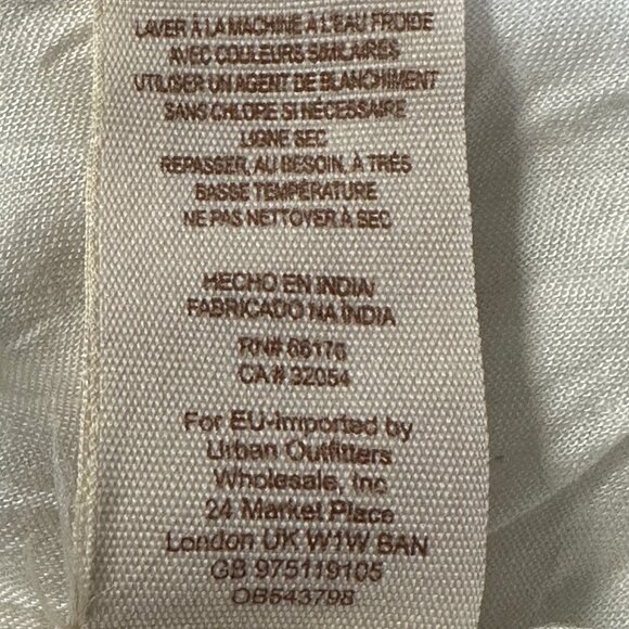 Free People Embroidered Holiday Folk Mini Dress in Ivory Combo - Size 4 - Picture 12 of 15